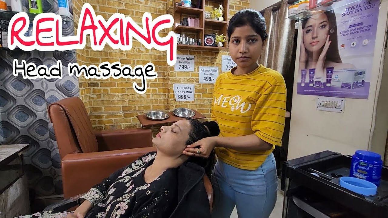 HEAD MASSAGE FOR Super Relaxing..BY BARBER KAJAL... REDUCE INSOMNIA..ANXIETY..STRESS FREE SLEEP