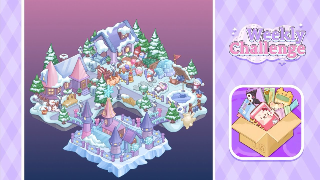 Dreamy Room Weekly Challenge level 12 Winter Town (thử thách hàng tuần)