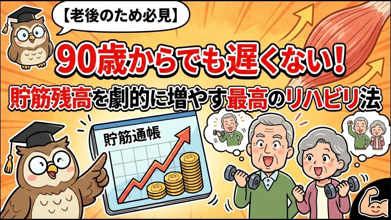 【老後のため必見】90歳からでも遅くない！貯筋残高を劇的に増やす最高のリハビリ法