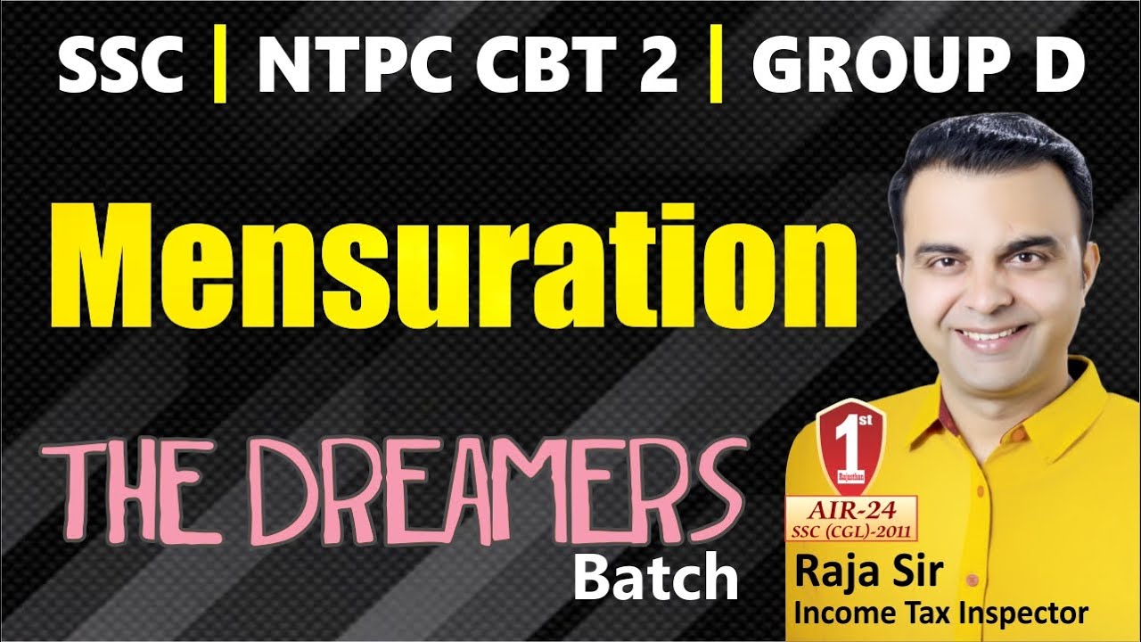 Mensuration धमाकेदार क्लास  for Group D, NTPC CBT 2 ,CGL,CHSL by RAJA SIR | Best Concept #CPR