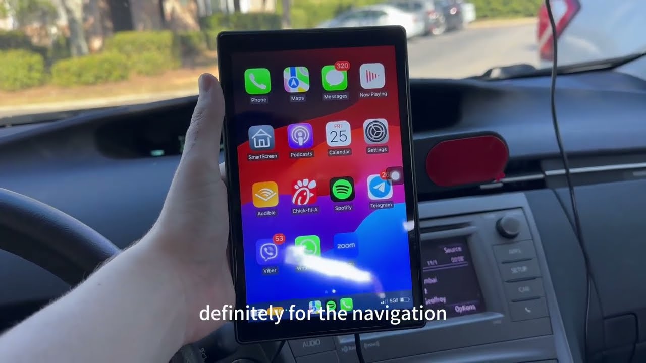 Автомобильный экран Krunia для Apple CarPlay и Android Auto с магнитным креплением, обновления по...