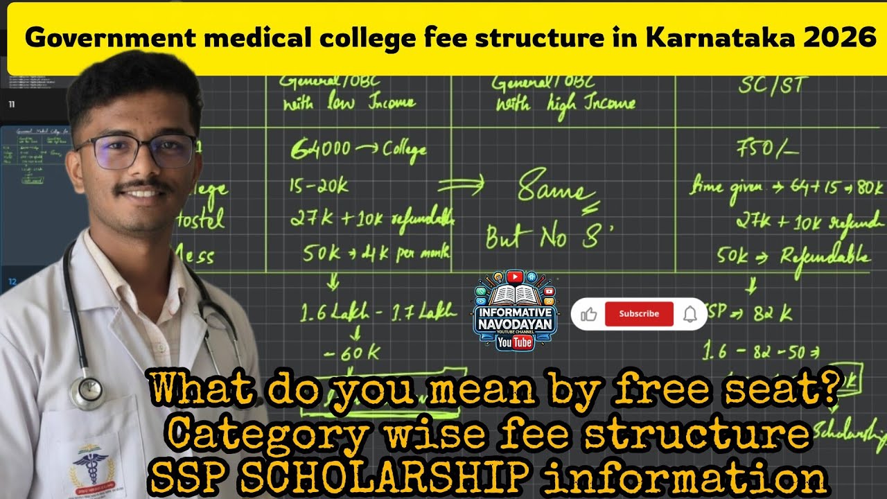  Complete fee structure of government medical college in Karnataka#feestructure #karnatakaneetcutoff