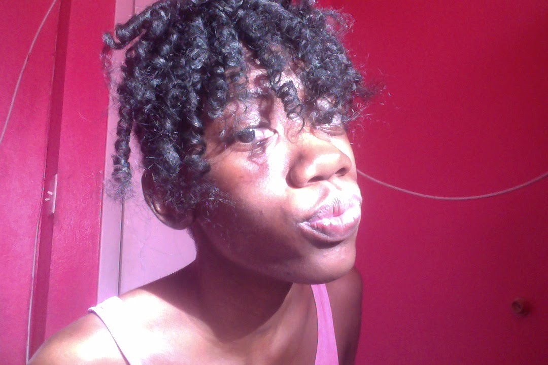 Easy Pinup Hairstyle with Crochet Bangs | Natural Hair