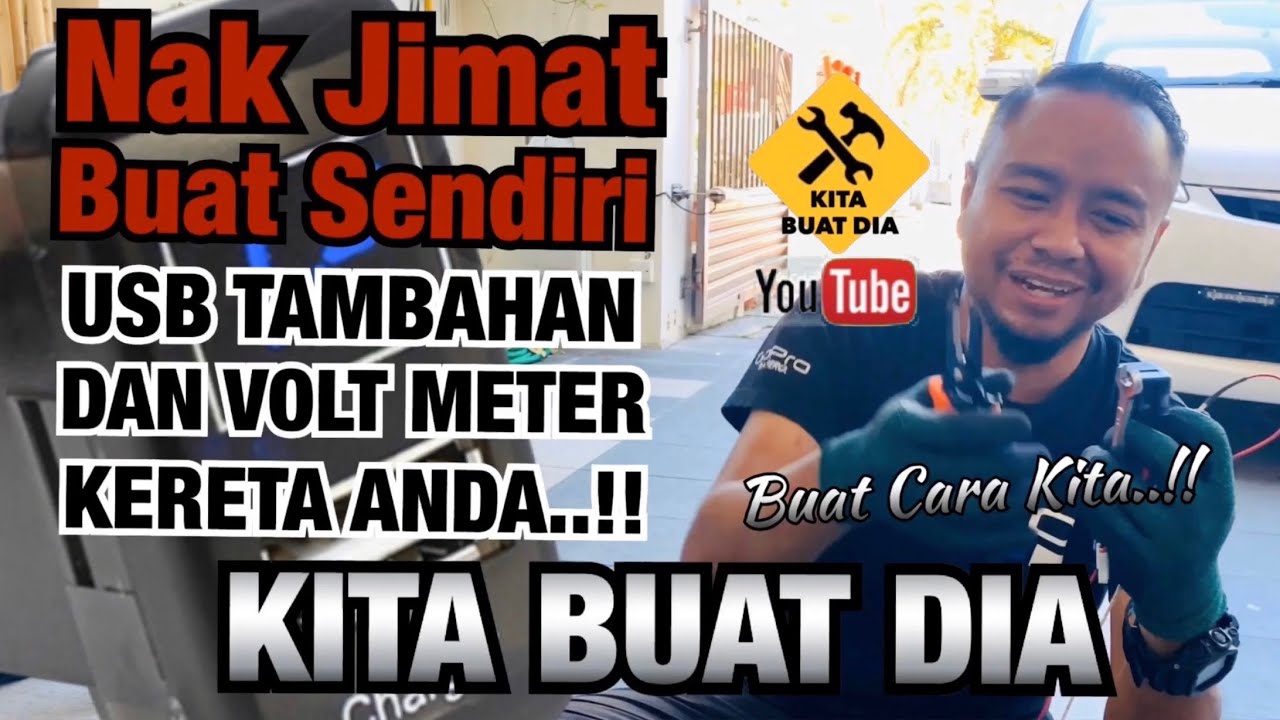 NAK JIMAT..BUAT SENDIRI | USB Port Tambahan & Volt Meter Kereta Anda
