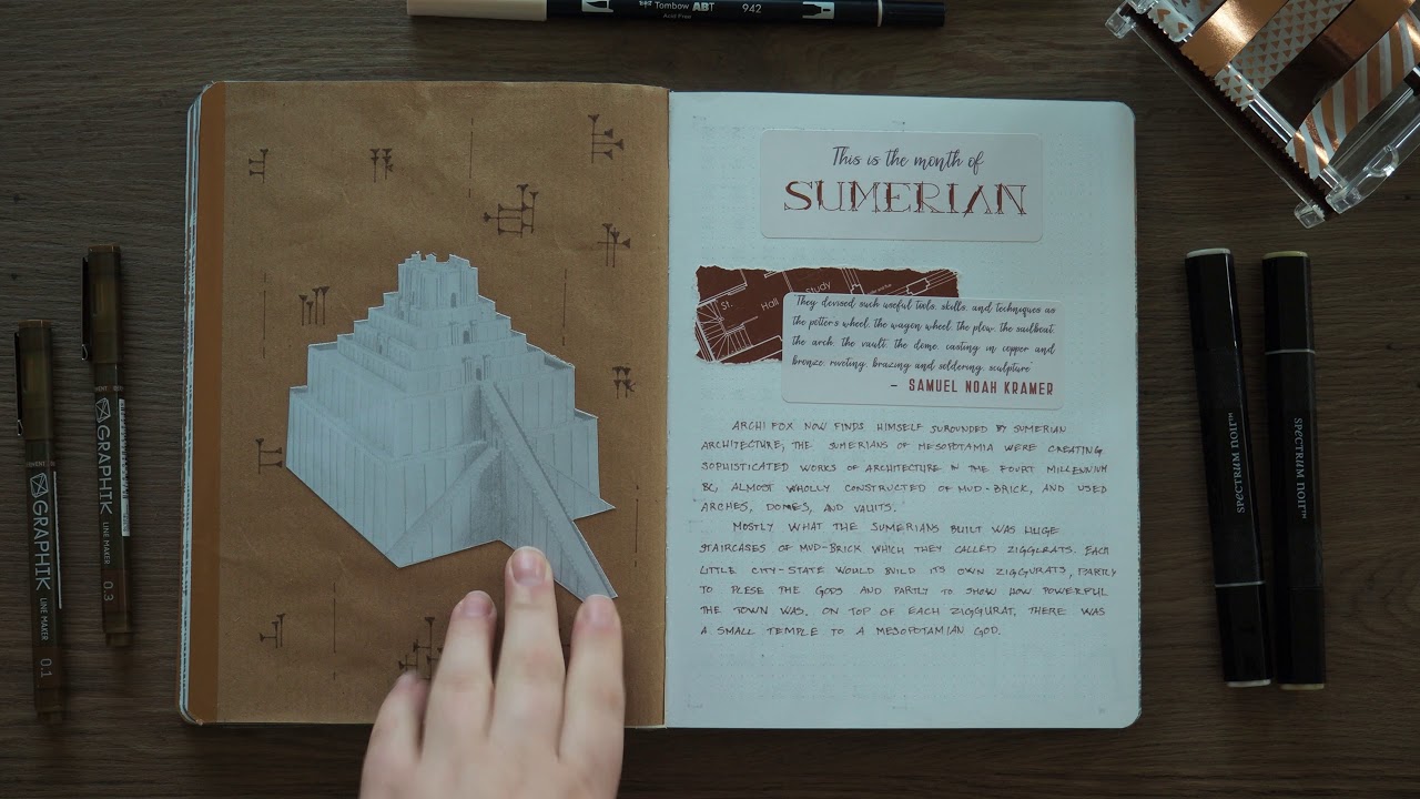 March 2019 Bullet Journal Setup - Sumerian