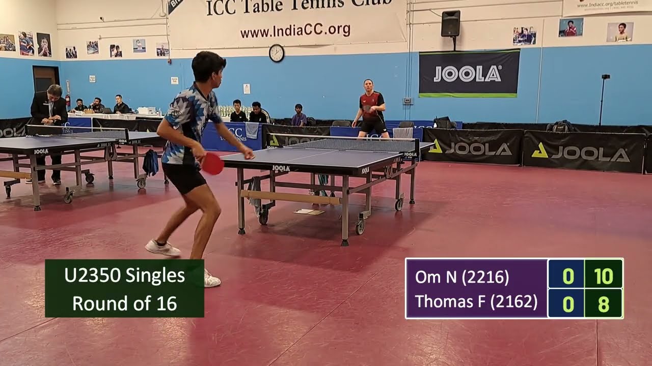 Om Narvekar (2216) vs Thomas Fersch (2162) at ICC JOOLA FALL OPEN on 8-23-2025