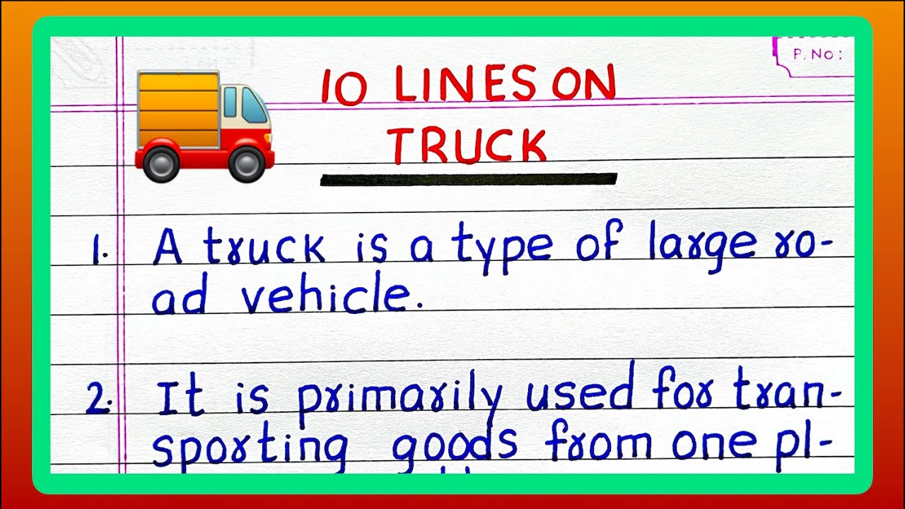 Few Lines on TRUCK | 10 Lines on TRUCK | About TRUCK
