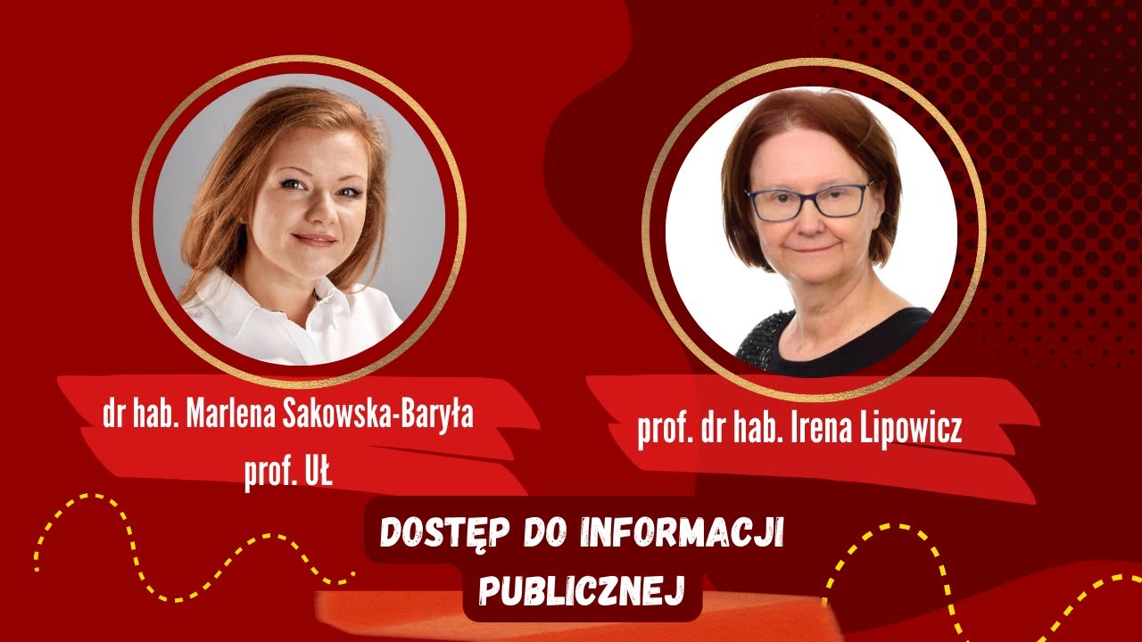 Dostęp do informacji publicznej   rozmowa z prof. dr hab.  Ireną Lipowicz