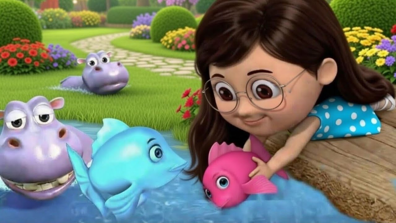 🐬 मछली जल की रानी है | बच्ची और छोटा दोस्त के साथ डॉल्फिन की कहानी | Hindi Kids Rhymes