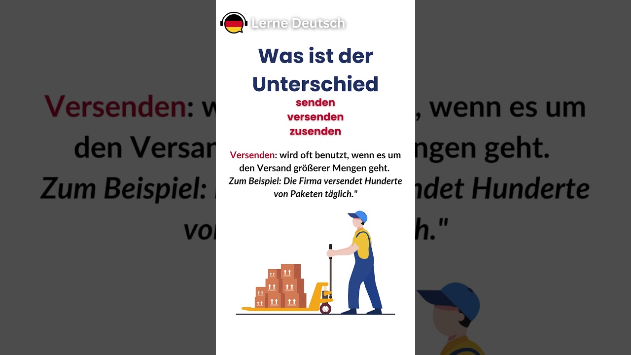 Senden, Versenden, Zusenden &ndash; Was ist der Unterschied? 🤔  #deutschlernen #learngerman #deutsch