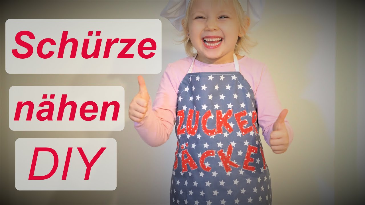 Schürze nähen einfach - für Anfänger geeignet - DIY