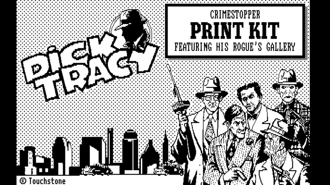 Dick Tracy Crimestoppers Print Kit (1991), DOS, Gameplay