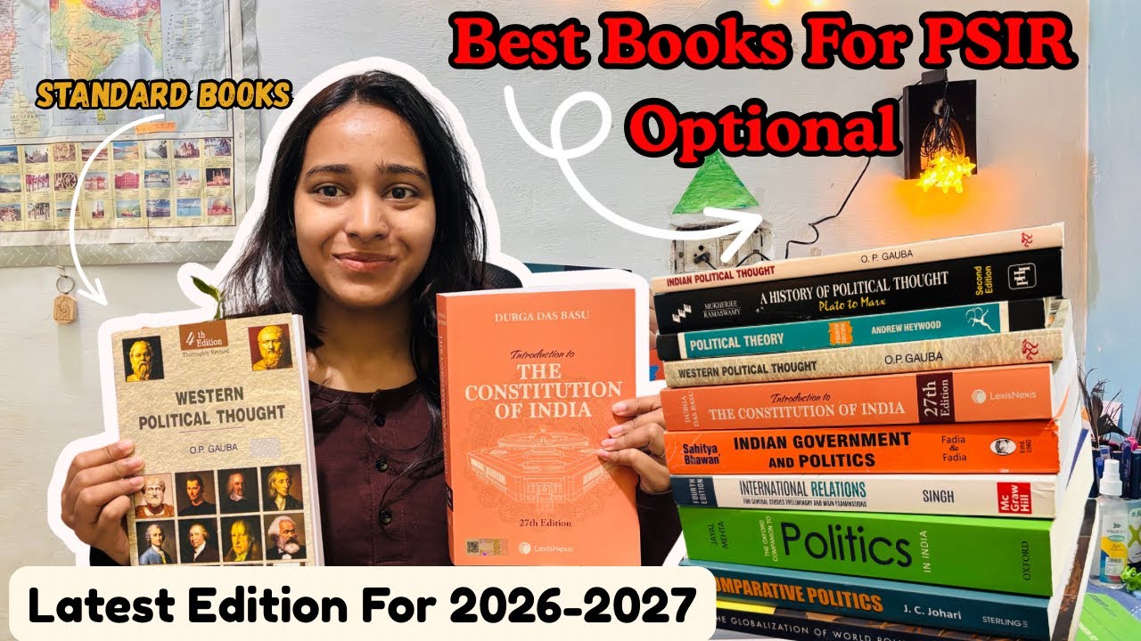 Best Books For UPSC Optional Political science and International Relations | PSIR Booklist