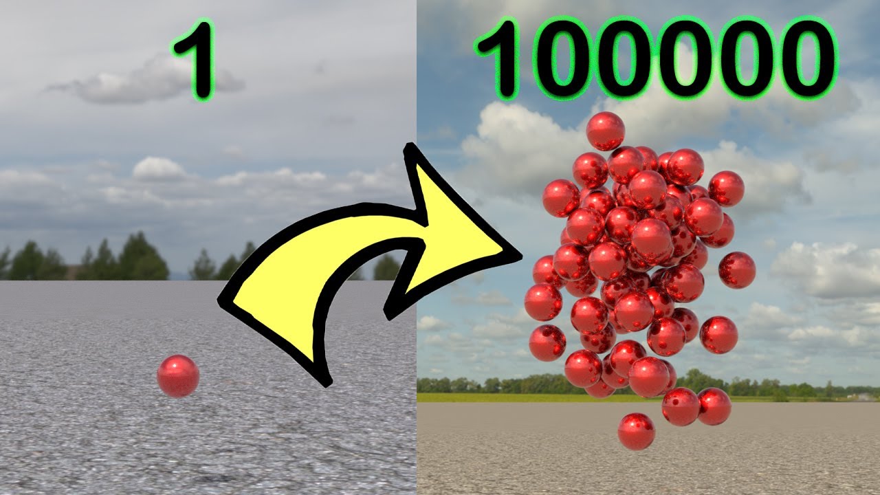 1 vs 100000 balls bouncing