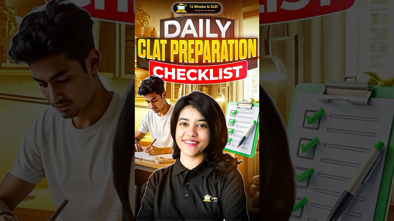 Daily Checklist for CLAT Preparation | Saloni Kabra #shorts