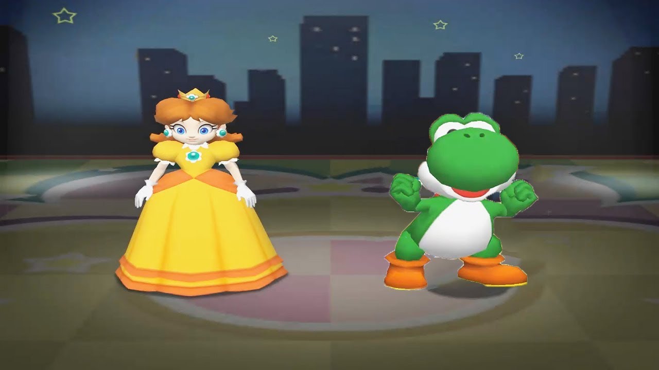 Mario Party 7 - 8 Player Ice Battle - Daisy Yoshi Peach Luigi Mario Team All Mini Games (Master CPU)