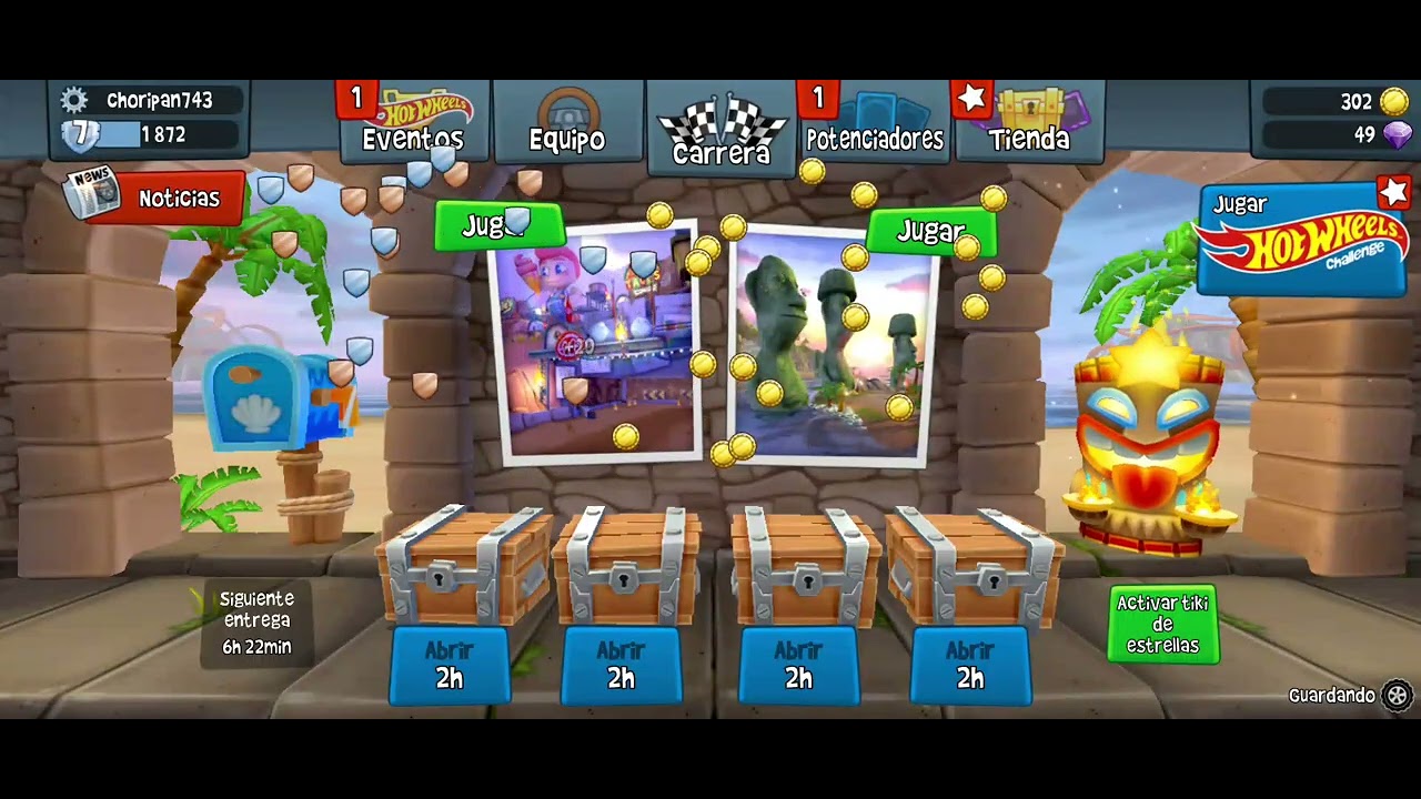 Jugando beach buggy Racing 2