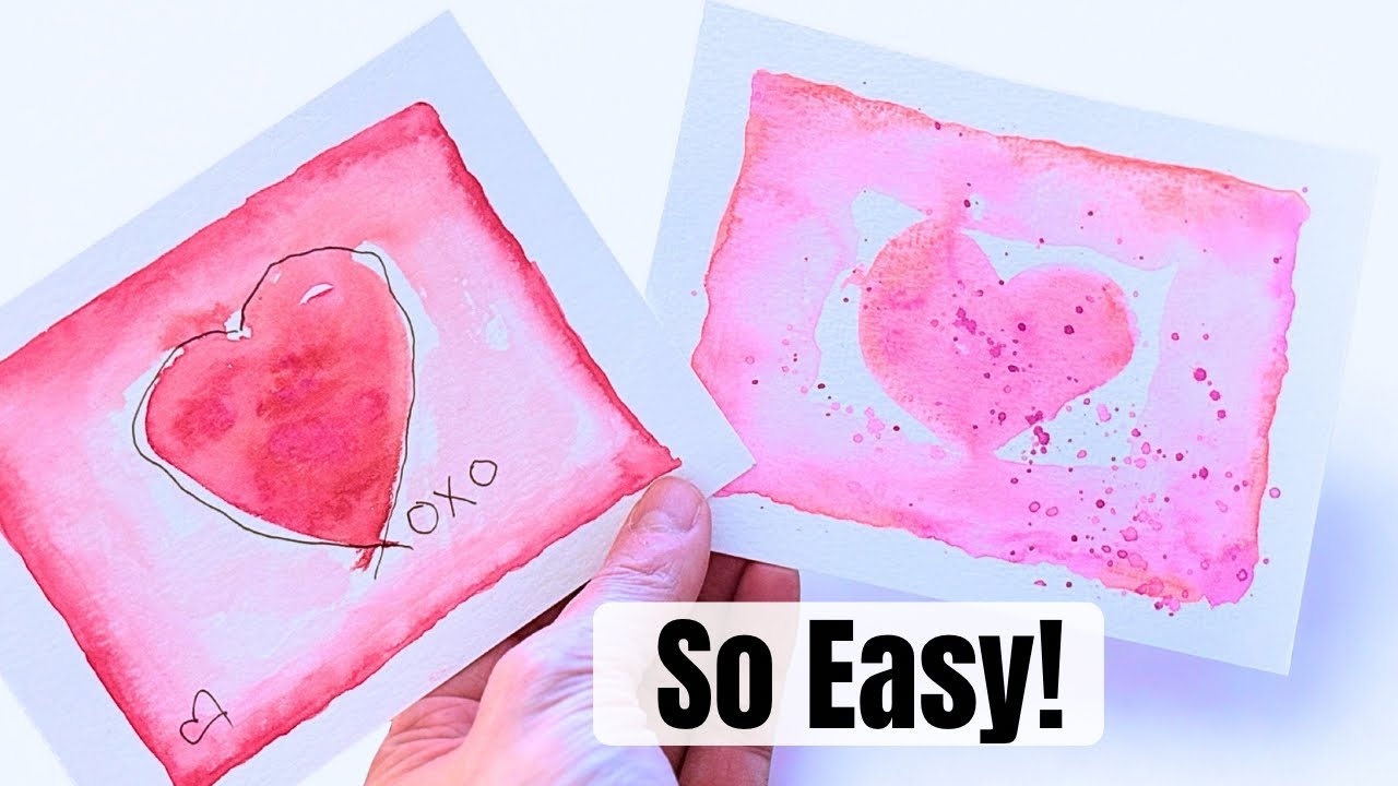 So Easy I Painted It One-Handed | Watercolor Heart