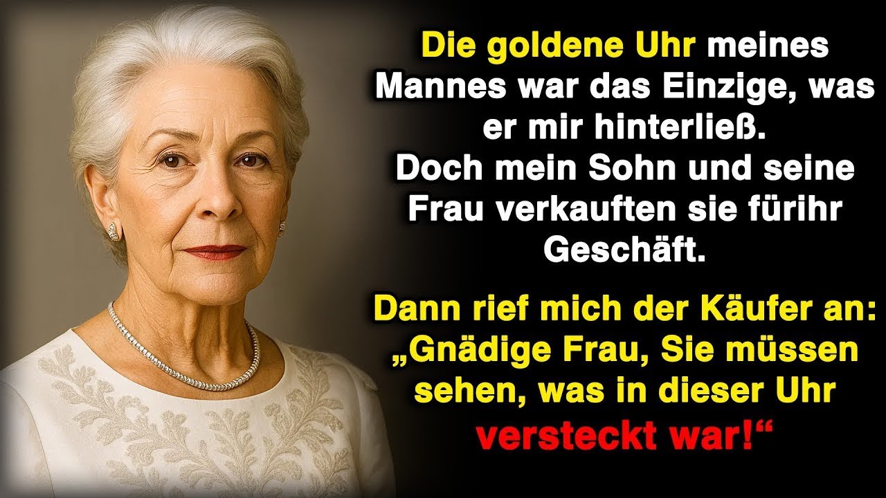 Sie verkauften die Uhr meines Mannes für das Geschäft meiner Schwiegertochter. Der Käufer …