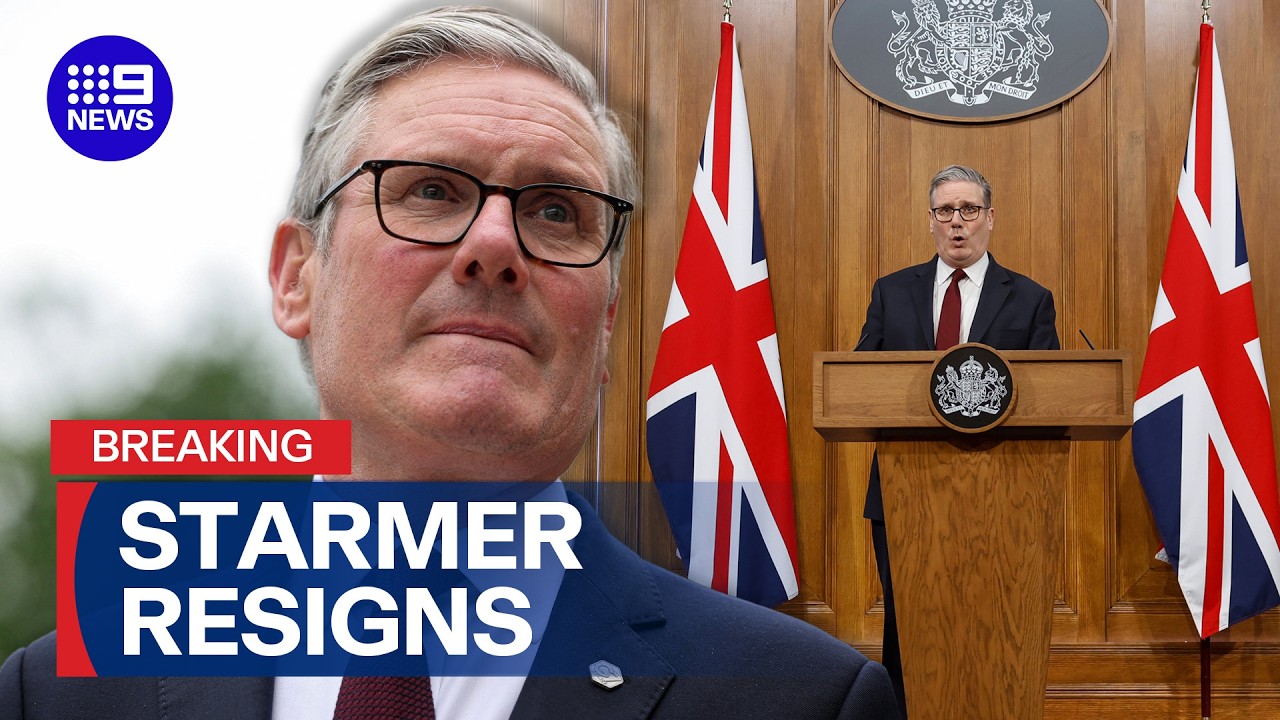Sir Keir Starmer resigns as UK Prime Minister | 9 News Australia