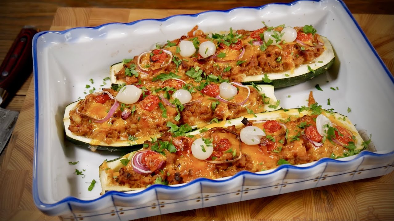 ЗАПЕЧЕННЫЕ ЦУККИНИ с фаршем!