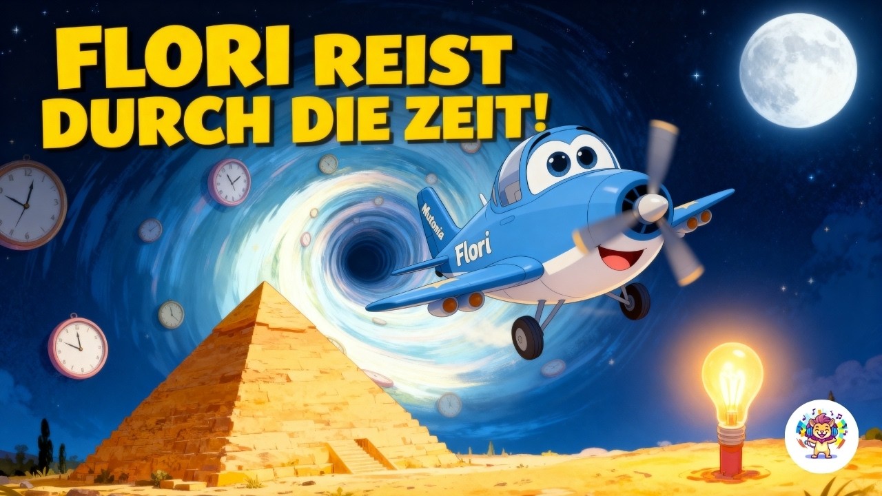 Flori reist durch die Zeit ✈️Das Flugzeug Kinderlied & Lern-Musical / Ägypten , Weltall ,...