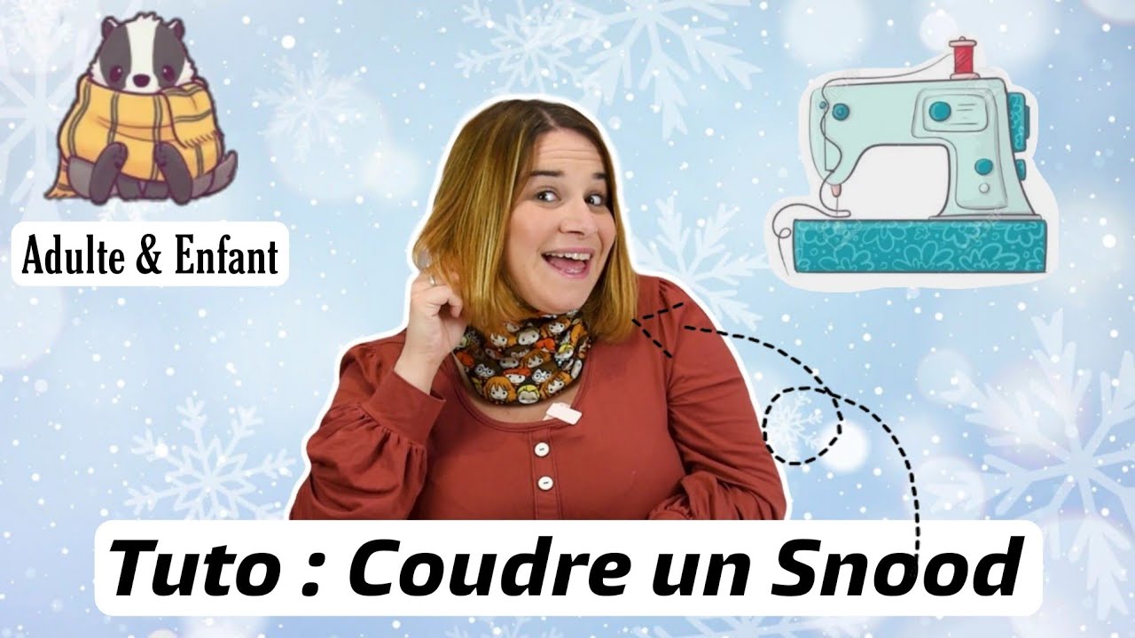 Tuto Facile & Rapide : Coudre un Snood / Tour de cou / Echarpe / Adulte & Enfant / By PopO