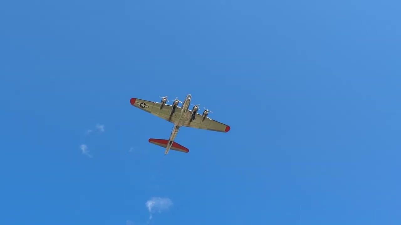 B-17 flies over the Air Zoo #b17 #ww2 #kalamazoo
