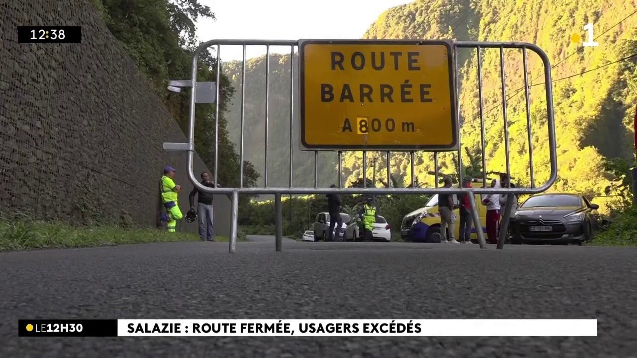 La circulation se fait par alternance sur la route de Salazie jusqu'à 16h30.