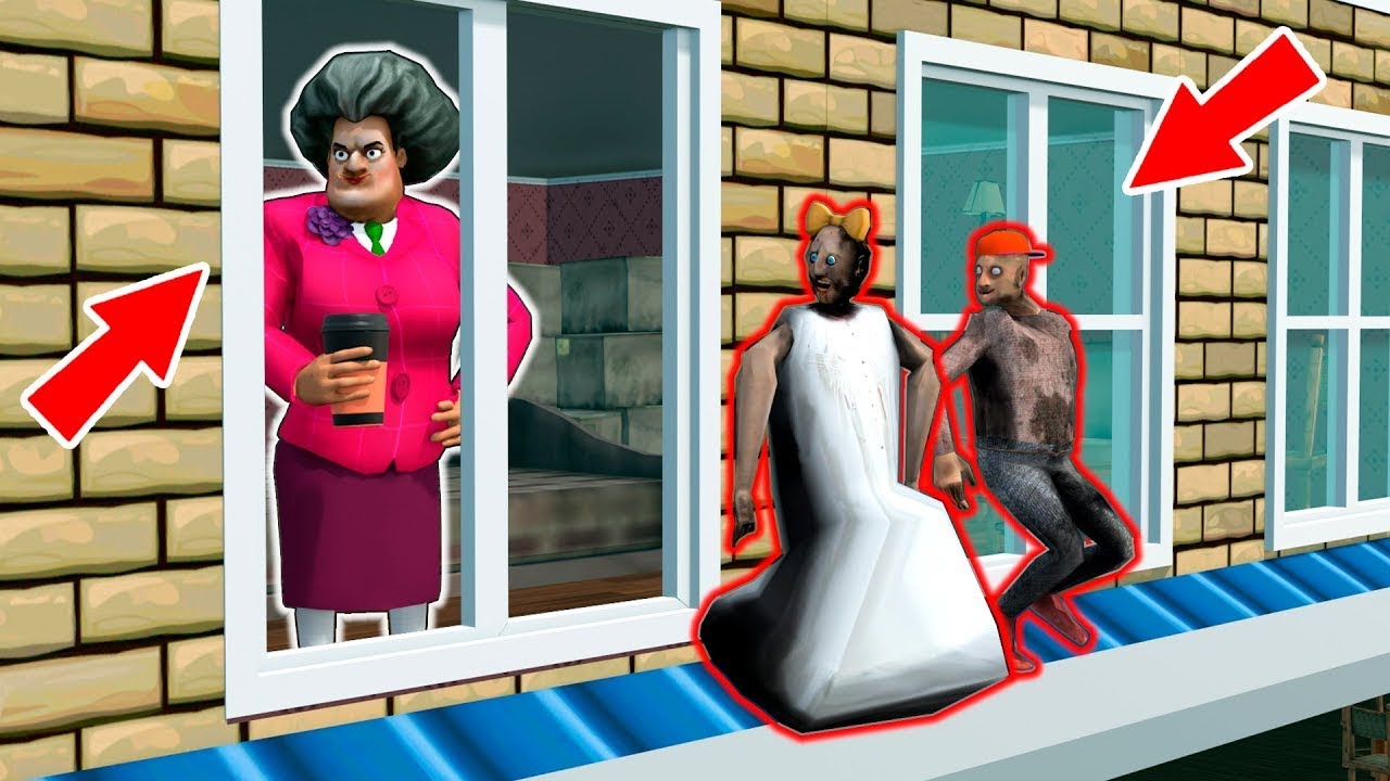 Granny vs *floor is lava* vs Baldi - funny horror school animation (60 min funny episodes)