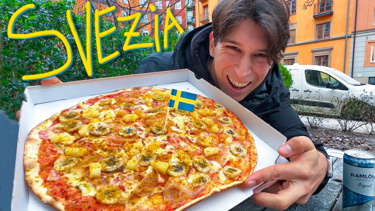 Pizza con banana, ananas e curry in Svezia 🇸🇪
