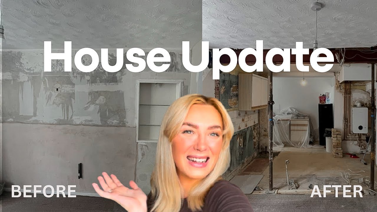 REMOVING A STRUCTURED WALL & CEILINGS + HOUSE UPDATE | Rhianne Young