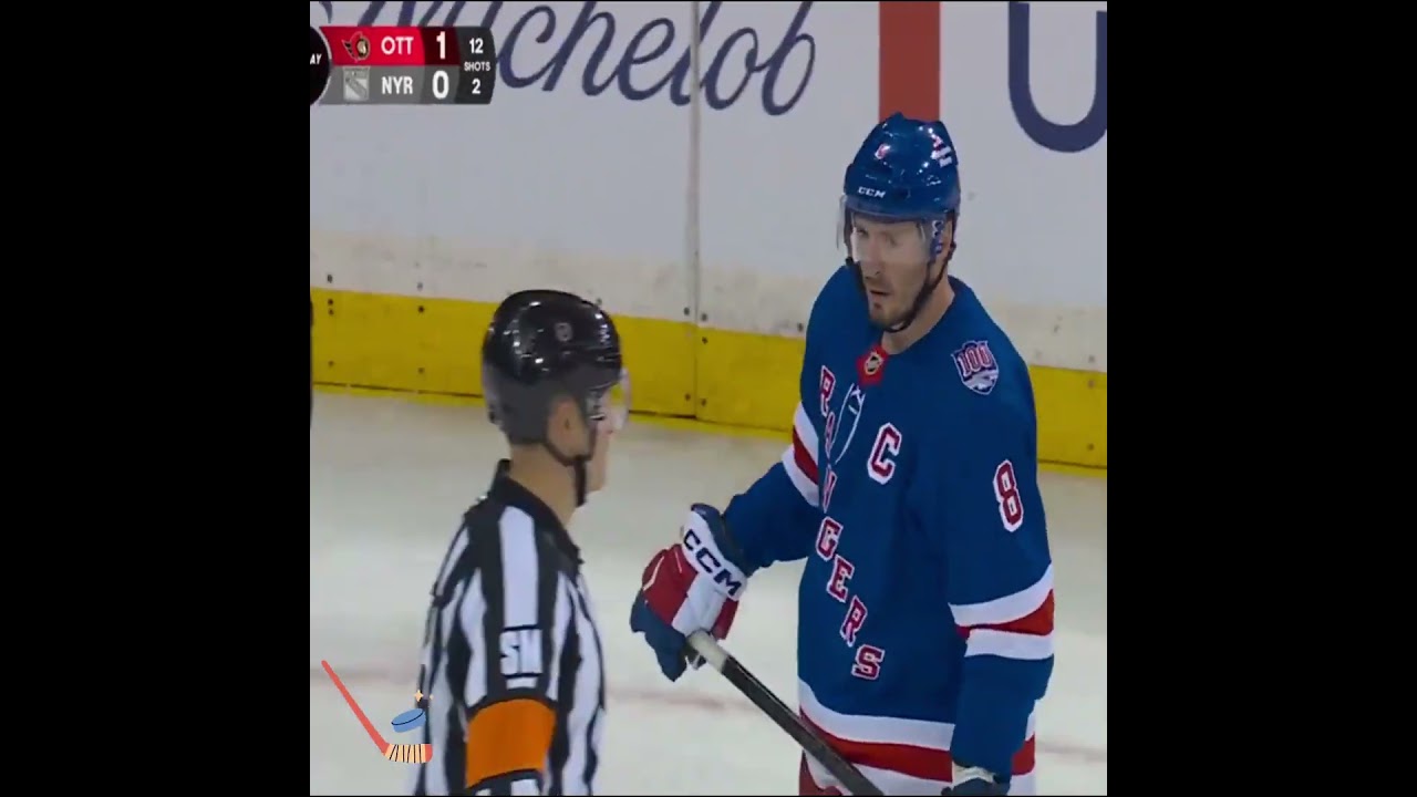 Thomas Chabot drops his stick and is in obvious pain after a JT Miller cross check ❌