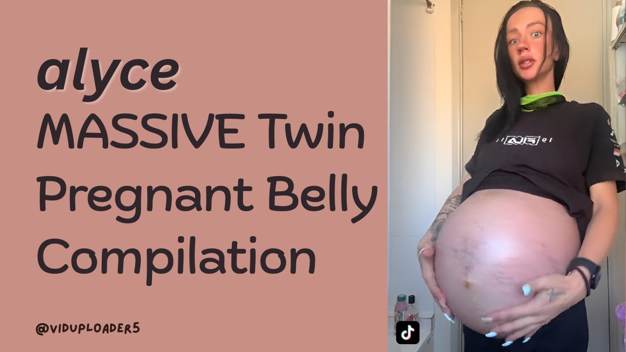 alyce | MASSIVE Twin Pregnant Belly Compilation