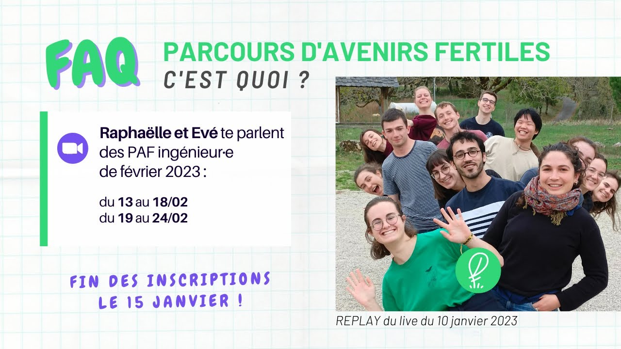 La formation PAF c'est quoi ? FAQ sur le Parcours d'Avenirs Fertiles