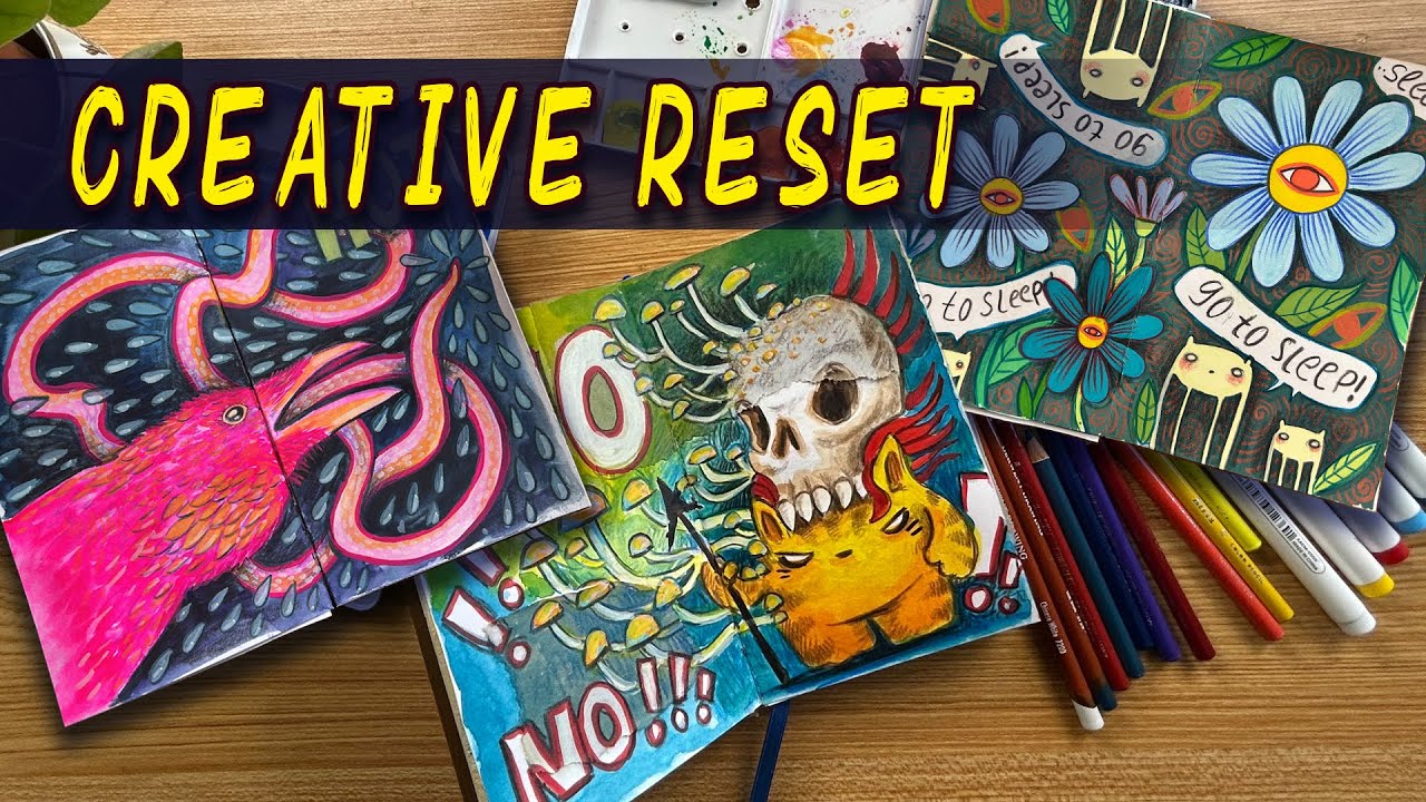 No Plan, Just Paint – Finding Freedom in My Sketchbook 🎨✨ (Or: Art as Therapie 😅)