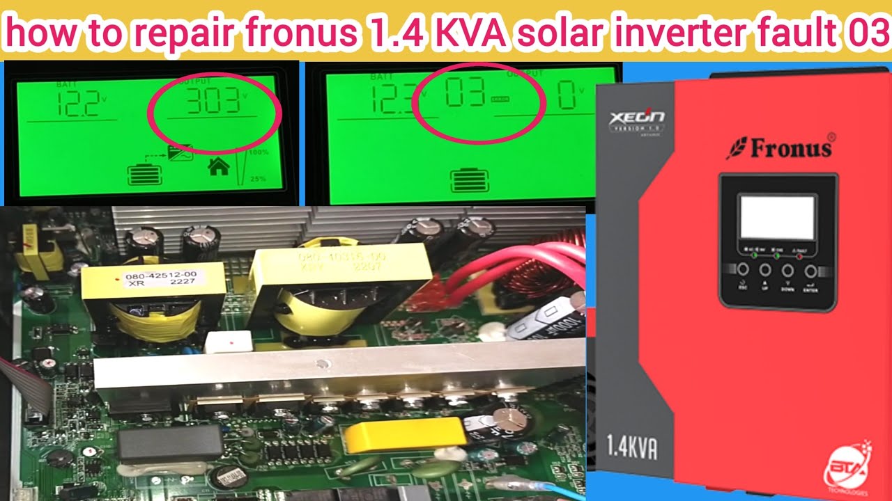 fronus 1.4 KVA solar inverter error code 03 | fronus ups fault 3 | solar inverter error code 03