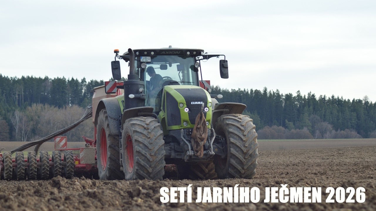 🚜🌾//SET&Iacute; JARN&Iacute;HO JEČMEN 2026//CLAAS AXION 940,HORSCH PRONTO//🚜🌾