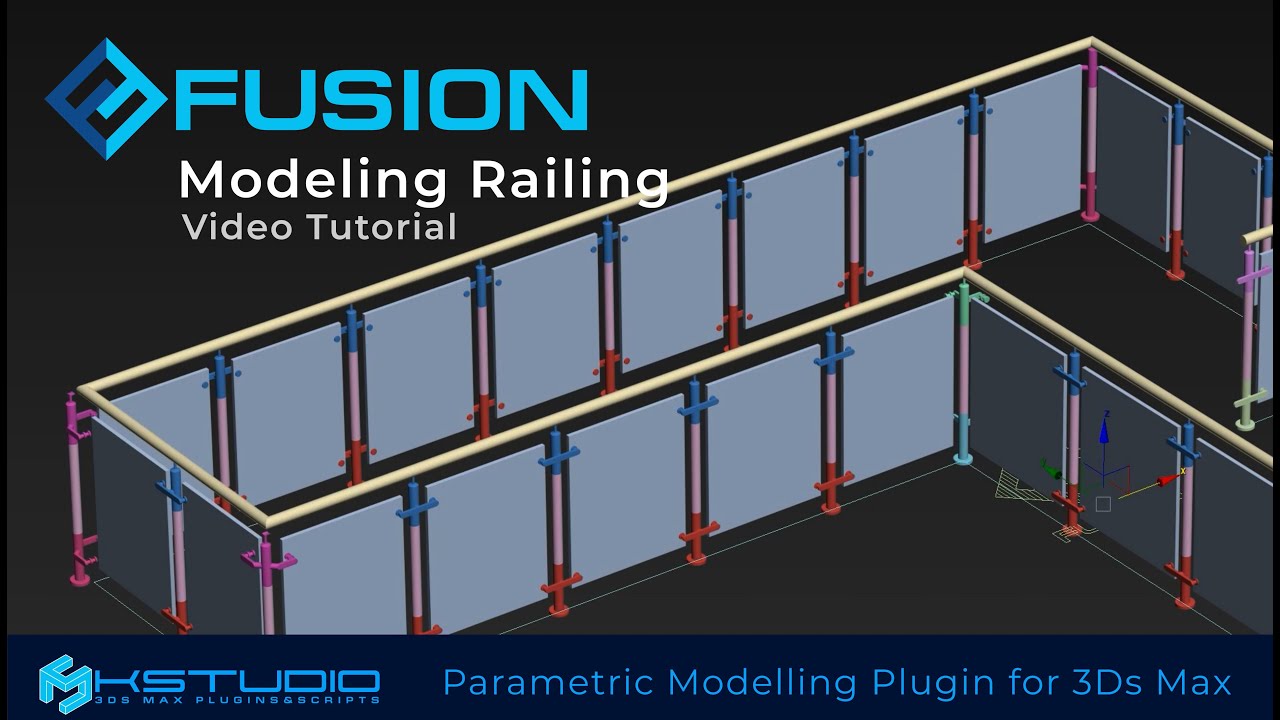 Modelling Railing with Fusion parametric plugin for 3ds Max