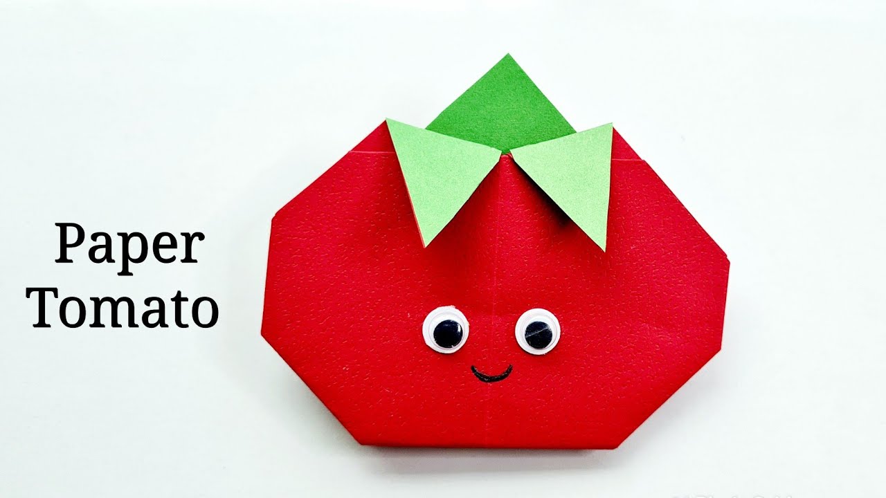 How to make Paper Tomato 🍅 | Paper Vegetable | Tomato | DIY Paper Crafts | Diary Of Art