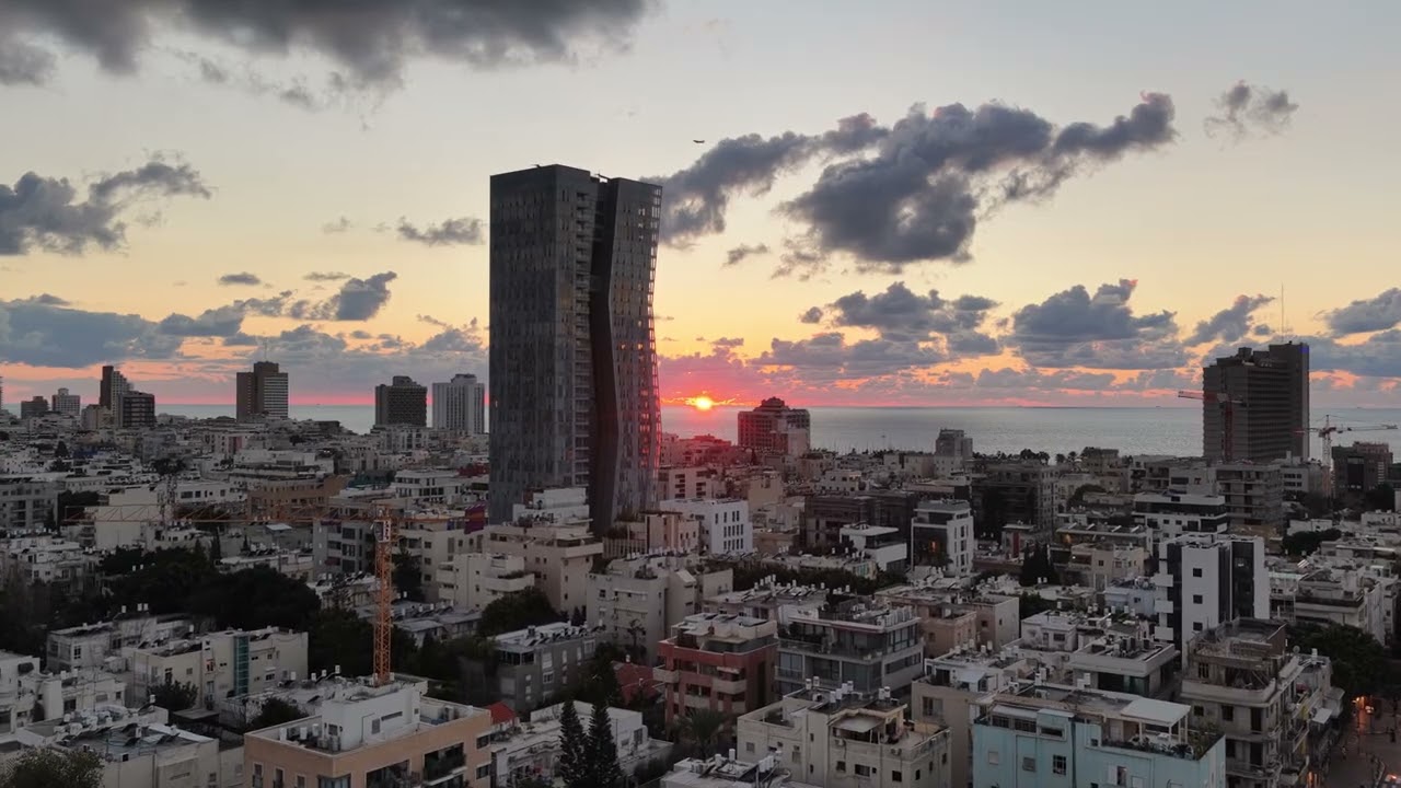 6K Drone Footage of Tel Aviv at Sunset | DJI Mavic 4 Pro