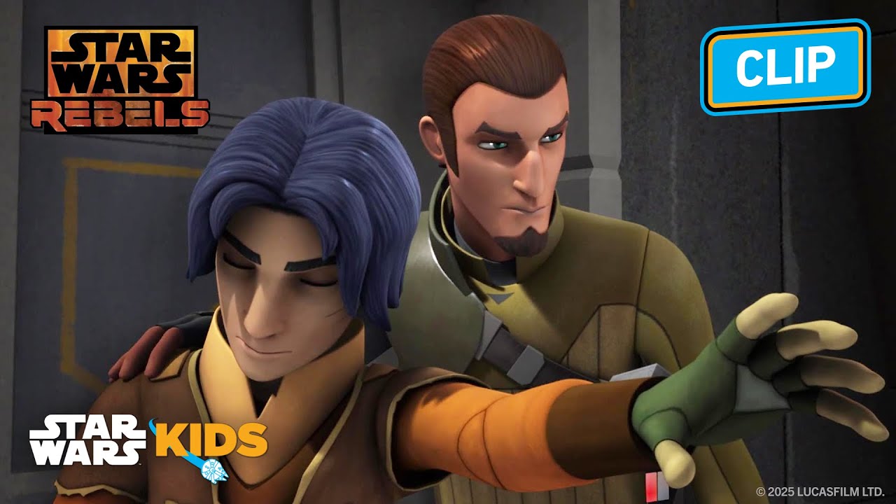 Ezra's Jedi Training ✋✨ Kanan vs. Rex! | Star Wars Rebels | @StarWarsKids