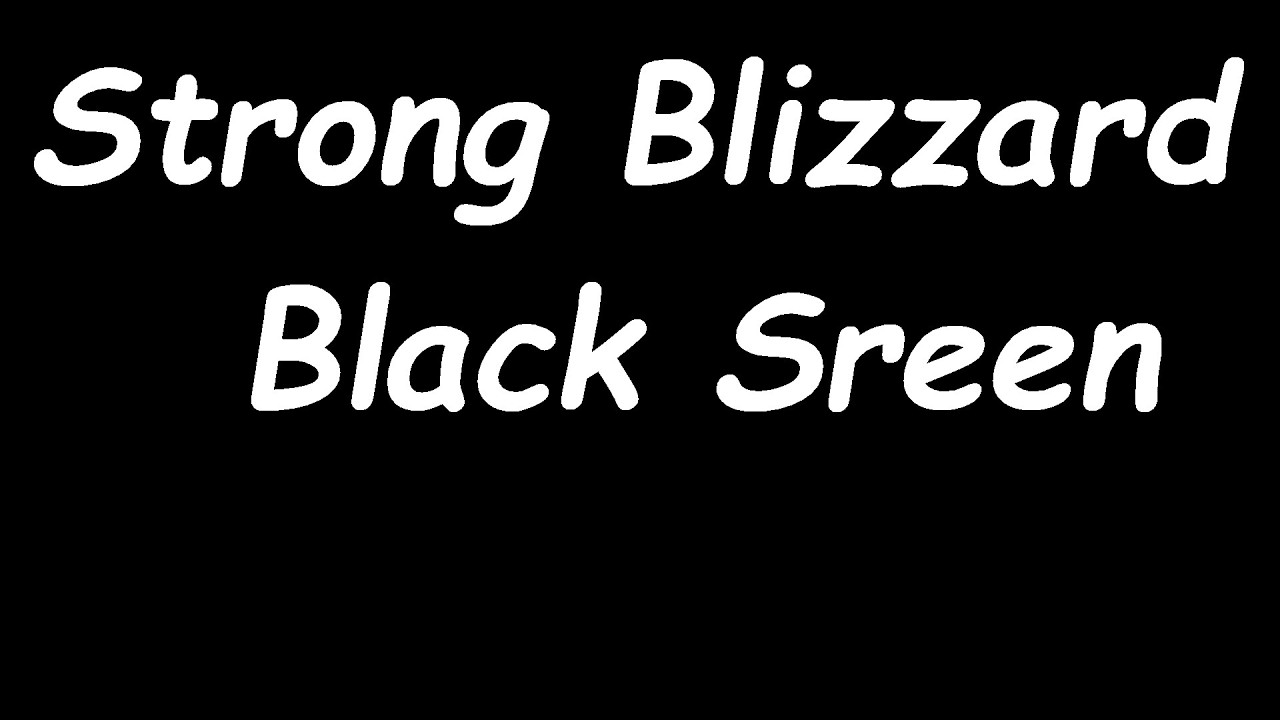 Strong Blizzard Sound for Sleeping 🌨️ dark black screen snow snowstorm winter background ambience