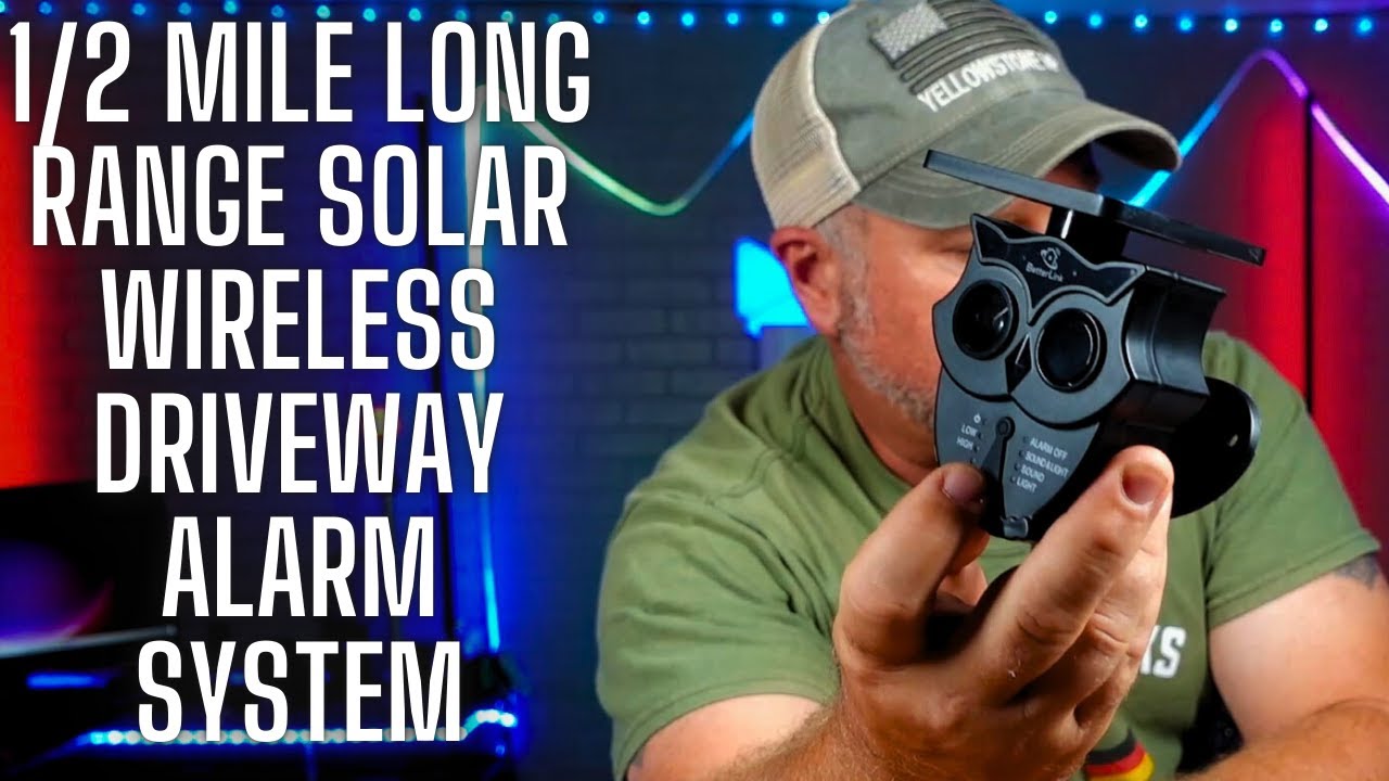 1/2 Mile Long Range Solar Wireless Driveway Alarm System