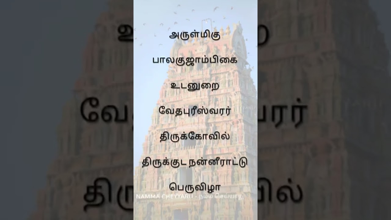 Cheyyaru Vedhapureeshwarar Temple Kumbhabhishegam Invitation In Shorts