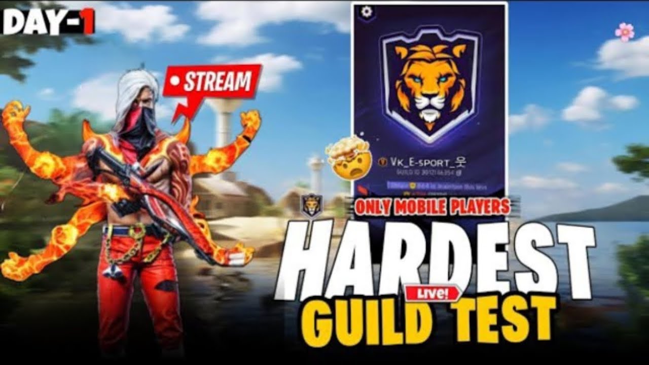 FREE FIRE LIVE 6 VS 6 GUILD TEST AND GUILD VS GUILD #freefireguildtest #live #freefiremax #vk18live