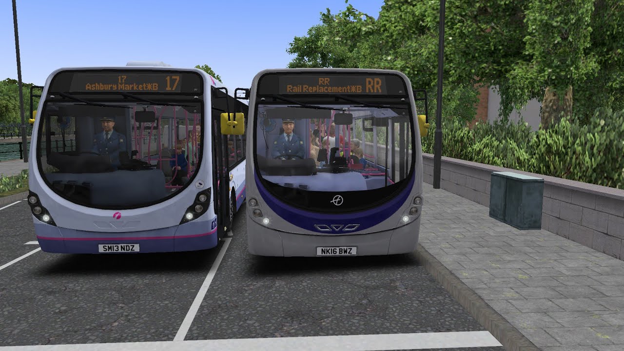 OMSI 2 First Bus Ultraviolet on Streetlite DF livery on RR to Rail Replacement to Tiverton Station