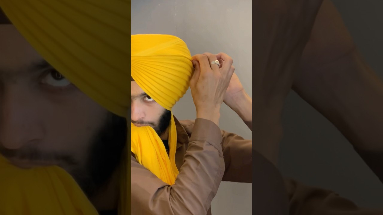 Amritsar sahi pagg 🤎💛🔥#turban #paghdi #turbantutorial #pagglovers #viralvideo