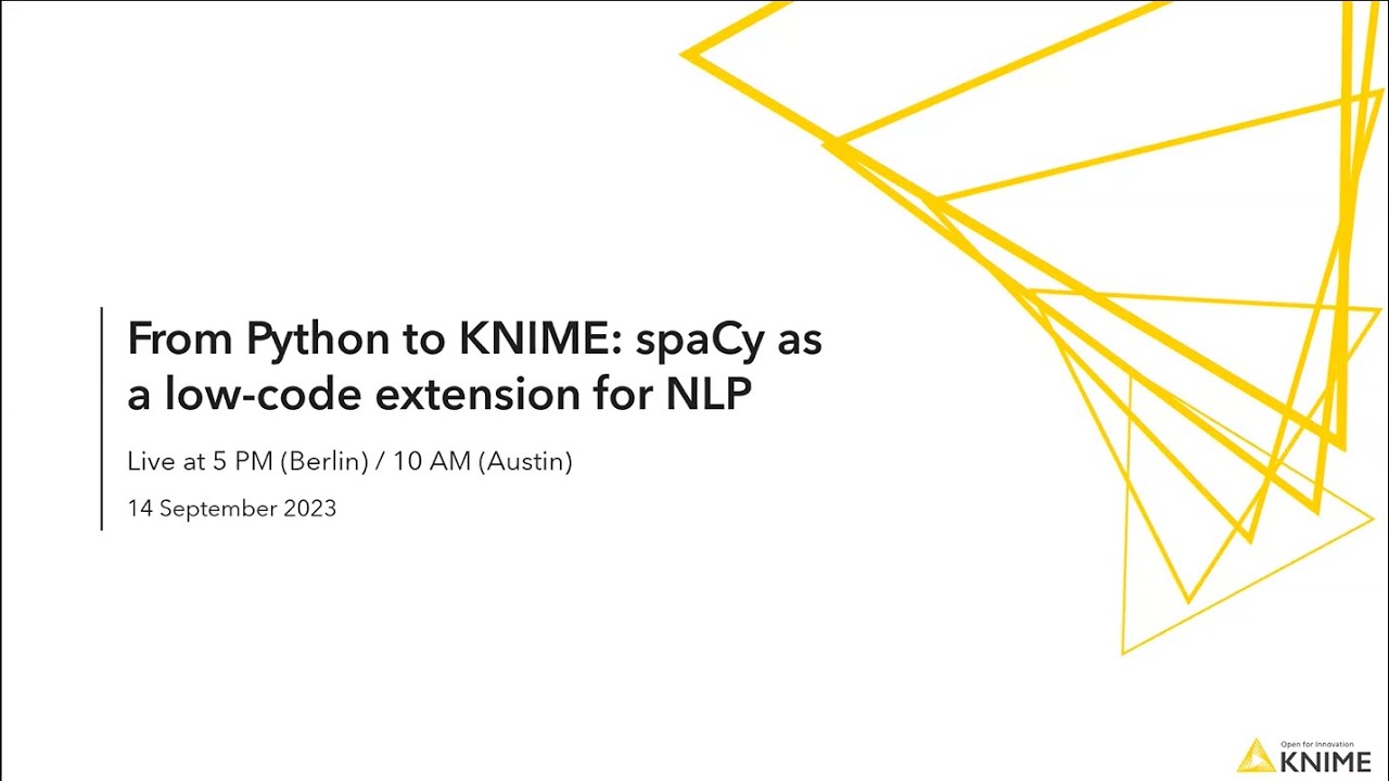 From Python to KNIME: spaCy as a low-code extension for NLP
