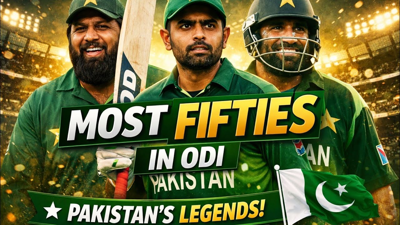 Top Pakistani Players with Most Fifties in ODI Cricket | Pakistan Records